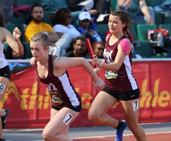 Maia Shook and Maddie O'Brien 4x400m Relay