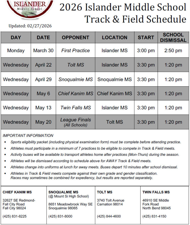 The IMS 2026 Track and Field Schedule - MIHS & IMS Cross Country and ...